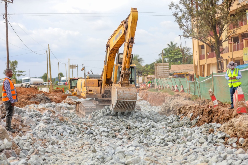 Urban road reconstruction in Kampala