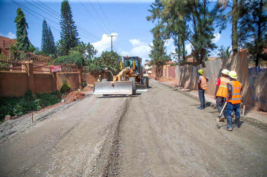 Aerial of a completed Masanyu road project