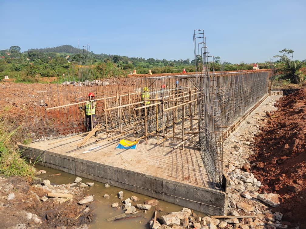 Crew working on a road construction site